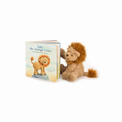 Jellycat Leo, Der Mutige Lowe Buch and Fuddlewuddle Lion Medium USA | 49381MRXY